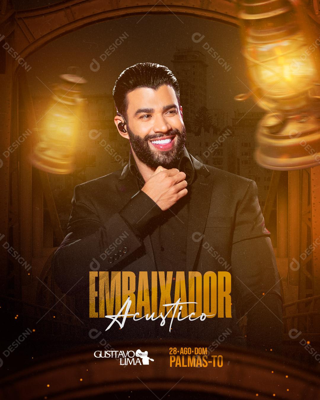 Flyer Embaixador Gustavo Lima Social Media PSD Editável