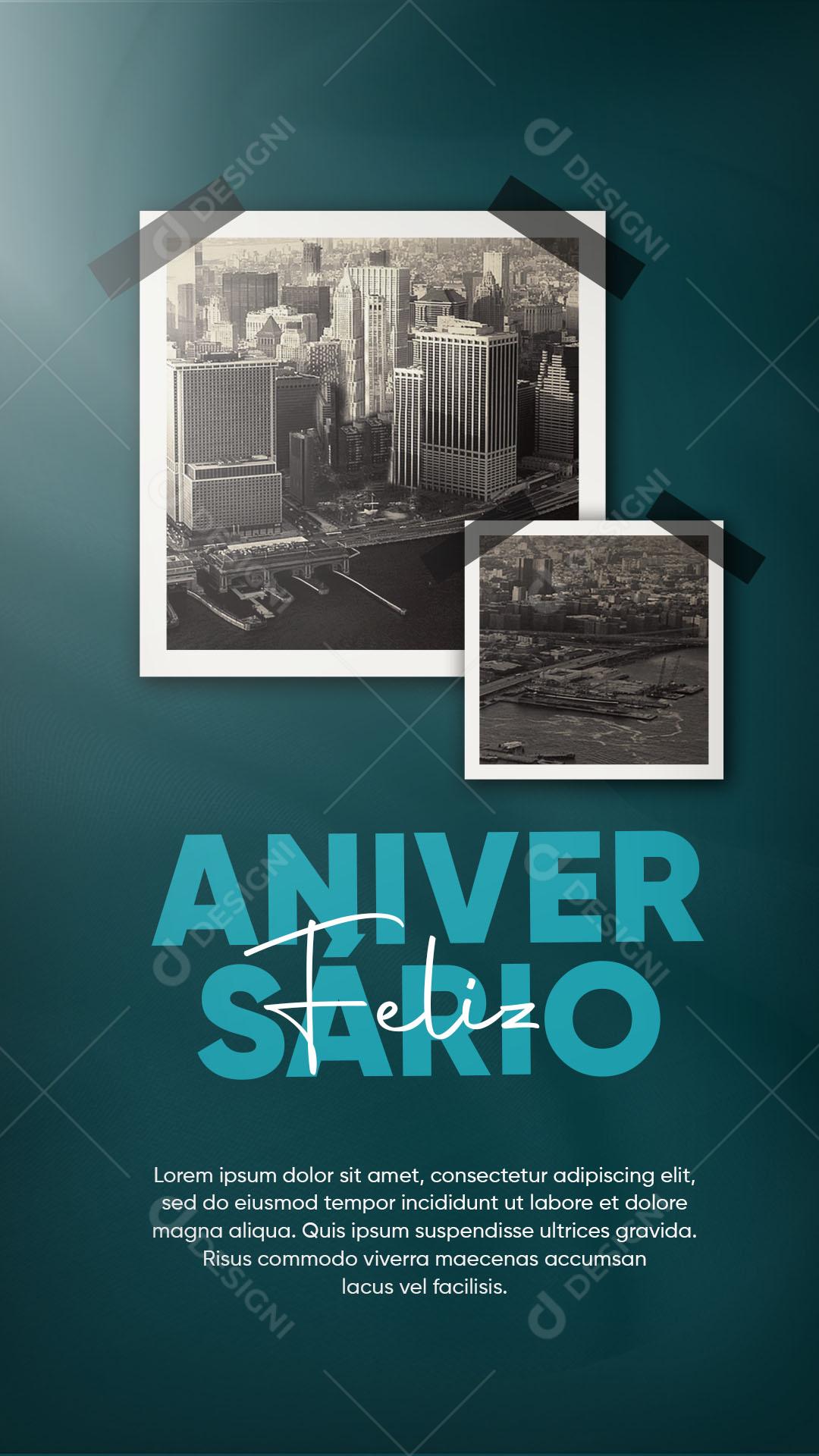 Story Aniversário de Cidade Parabéns Social Media PSD Editável