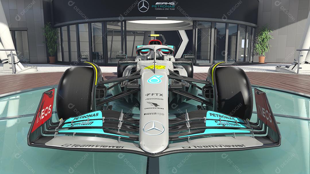 Ilustração 3D do carro F1