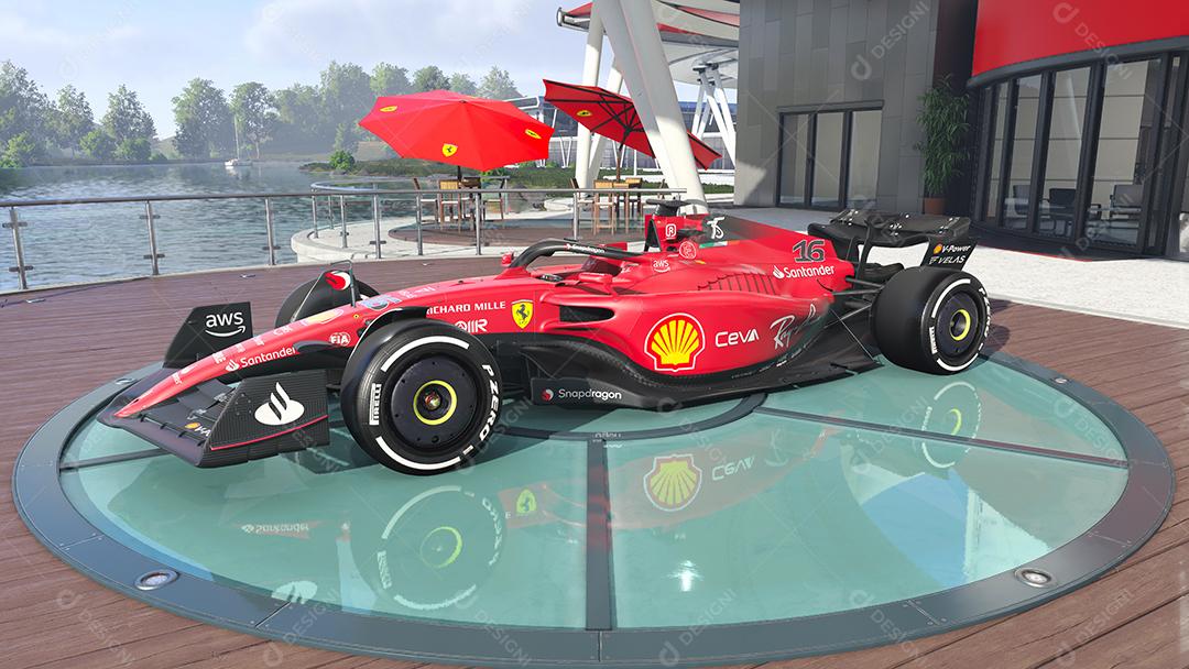 Ilustração 3D do carro Ferrari F1