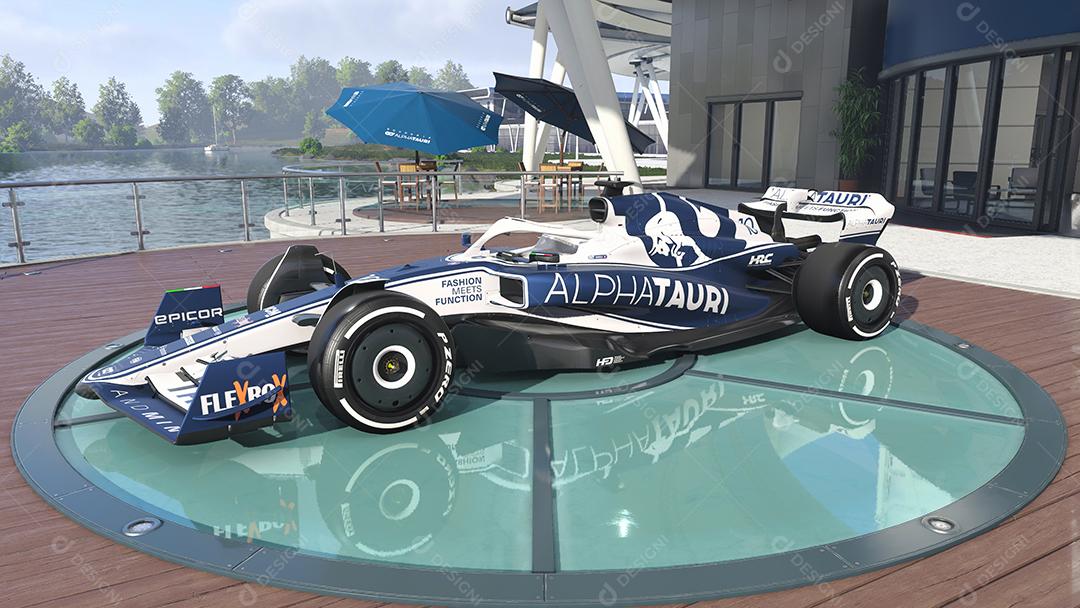 Ilustração 3D do carro Alpha Tauri F1