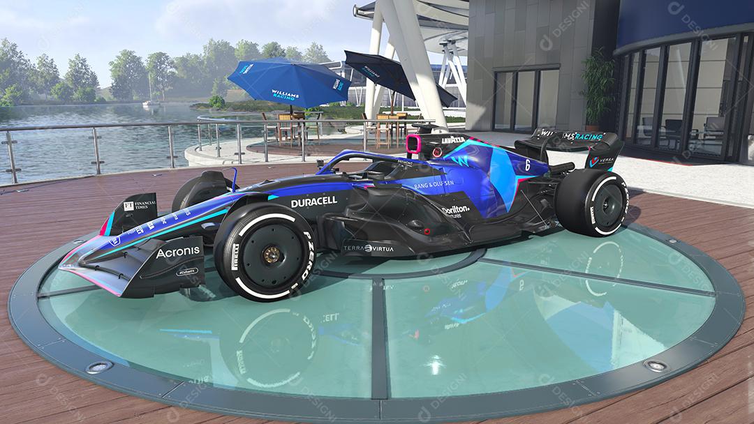 Ilustração 3D do carro Williams F1