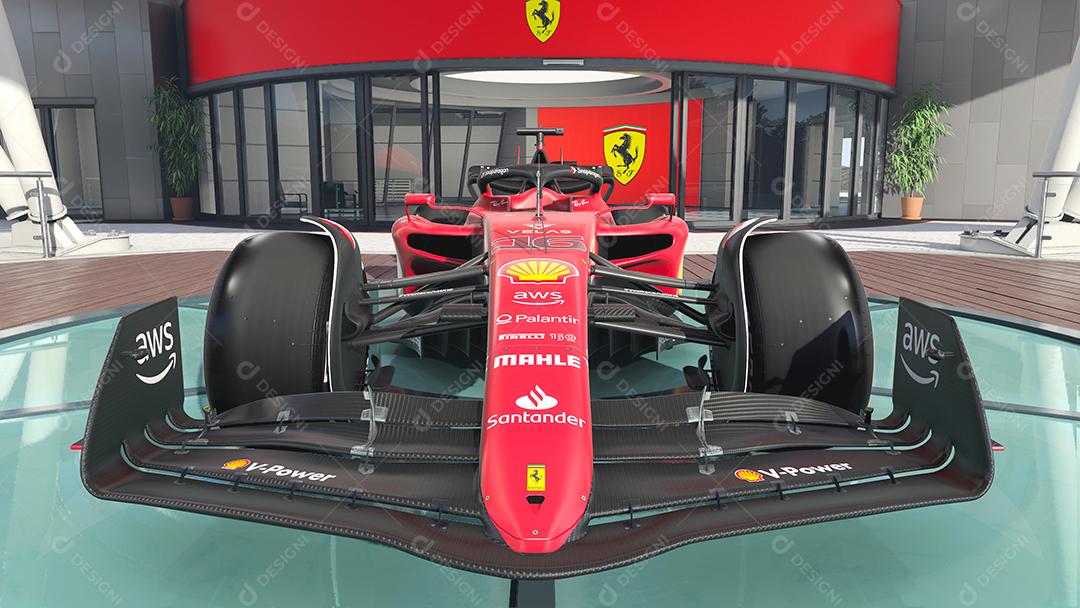 Ilustração 3D do carro Ferrari F1