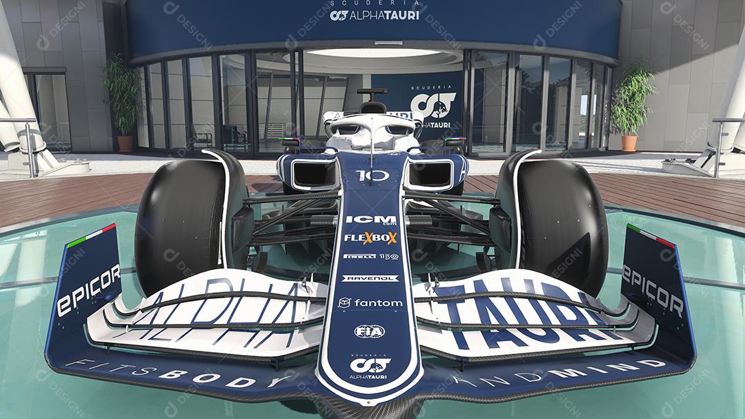 Ilustração 3D do carro F1