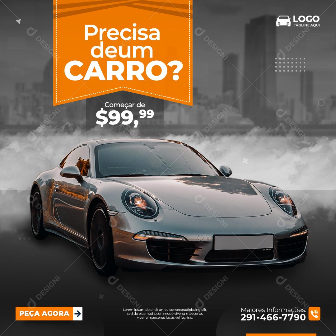 Social Media Precisa de Um Carro Locadoras PSD Editável