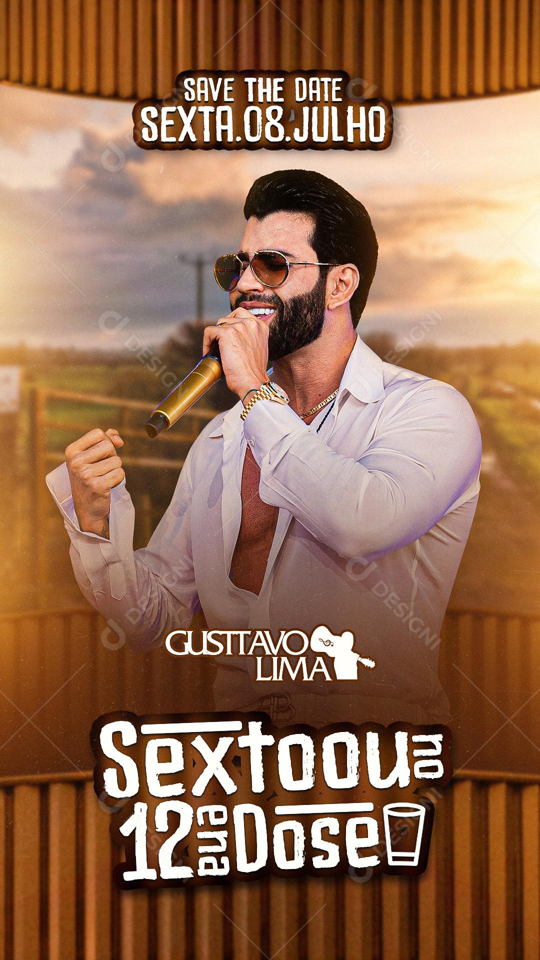 Story Flyer Show Gustavo Lima Sextou Social Media PSD Editável