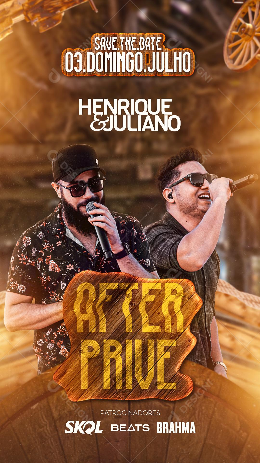 Story Flyer Show Henrique e Juliano Social Media PSD Editável