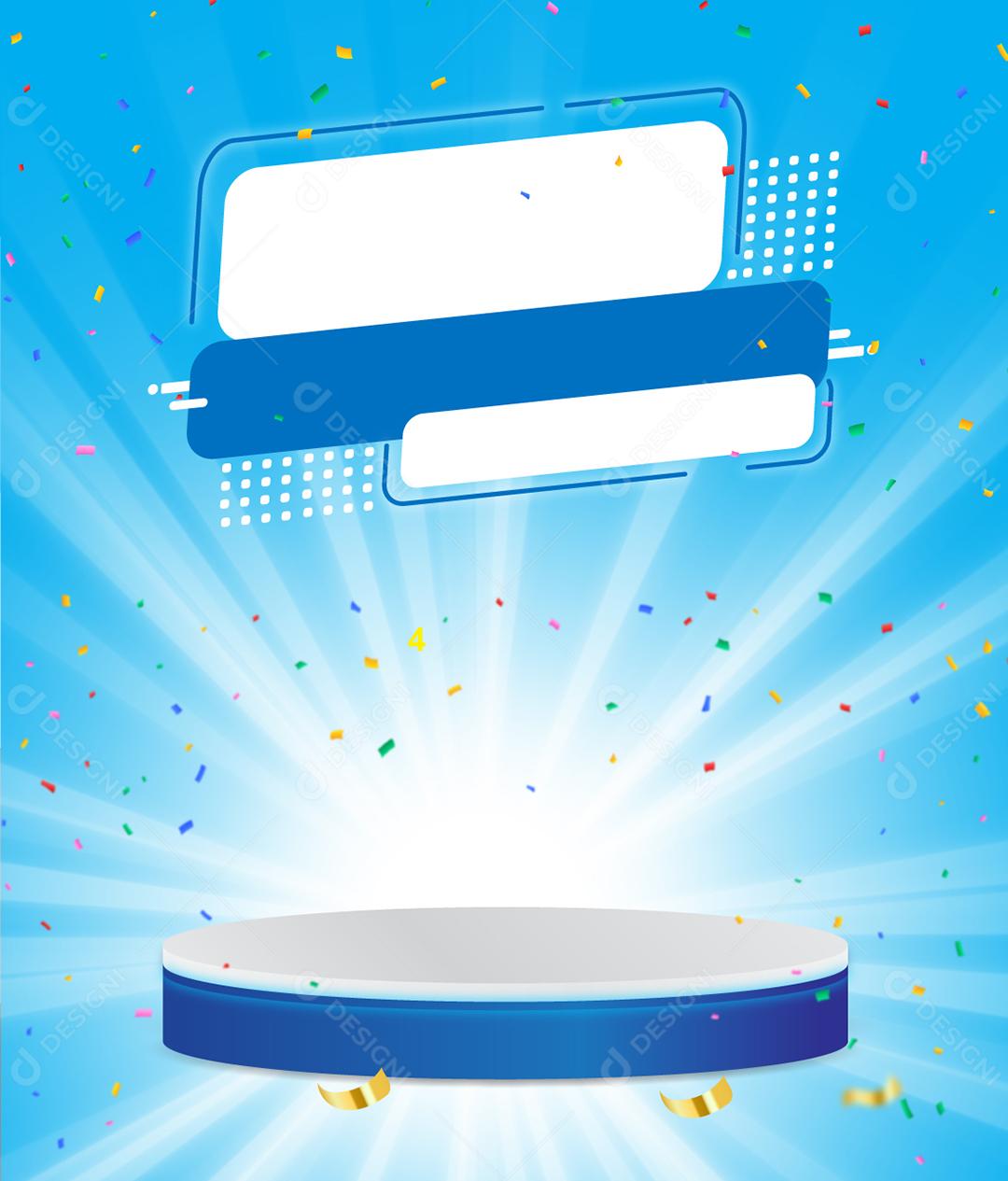 Ilustração Template para exposição de produtos Vetor EPS