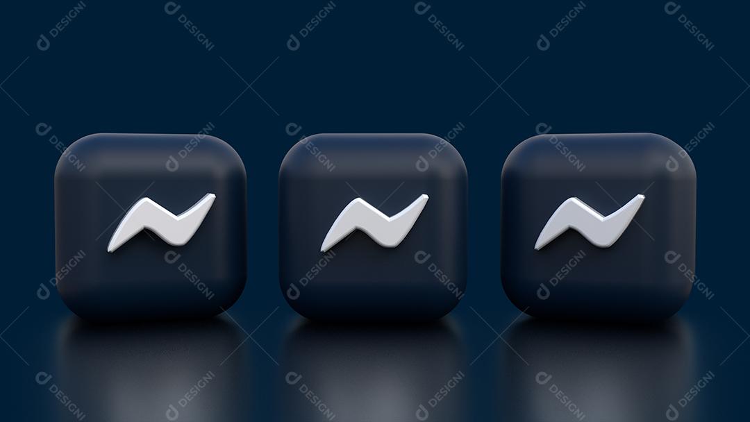 Ícones 3D Messenger para Composição PSD