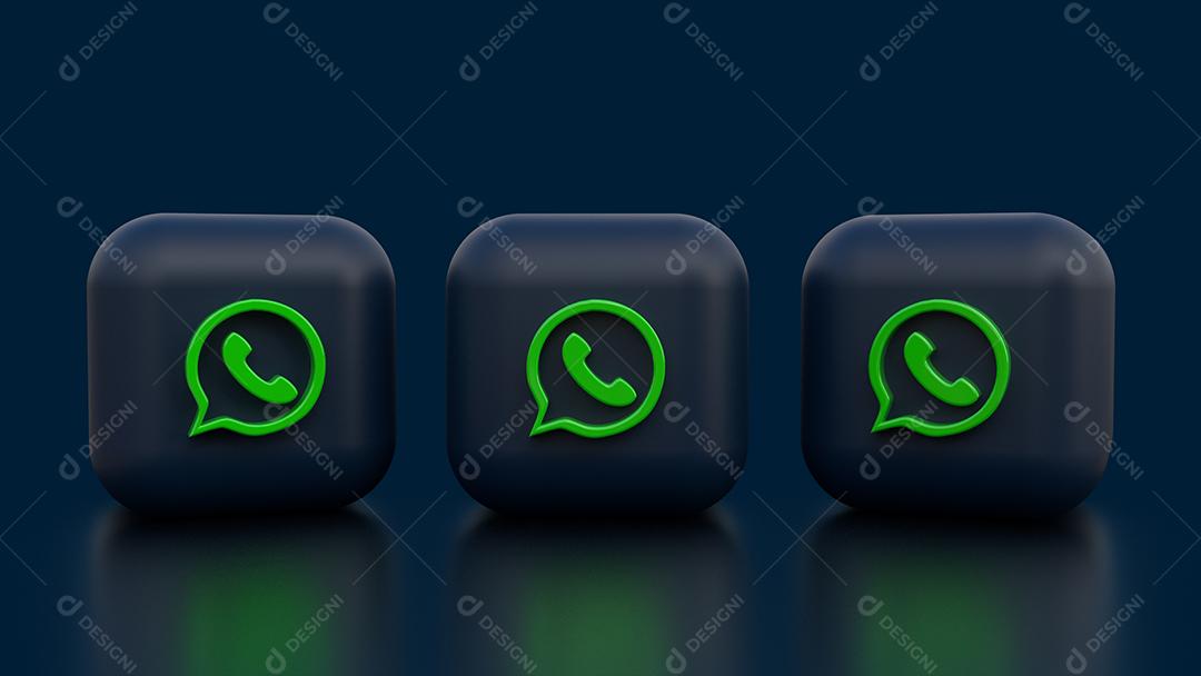 Ícones 3D Whatsapp para Composição PSD