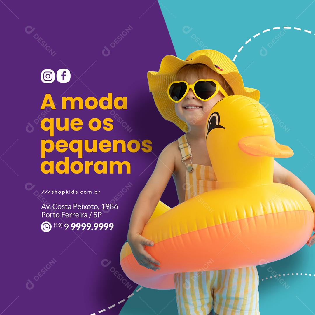 Social Media A Moda que os Pequenos Adoram Moda Infantil PSD Editável