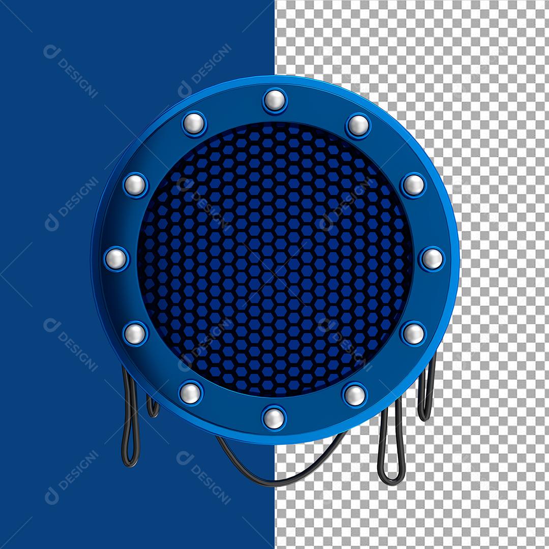 Painel de Led Azul Elemento 3D Para Composição PSD