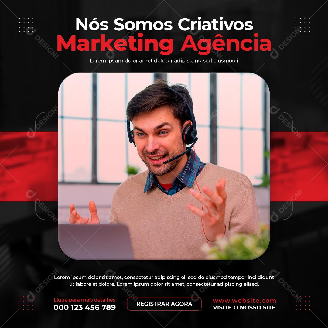 Nós Somos Criativos Marketing Agência Social Media PSD Editável