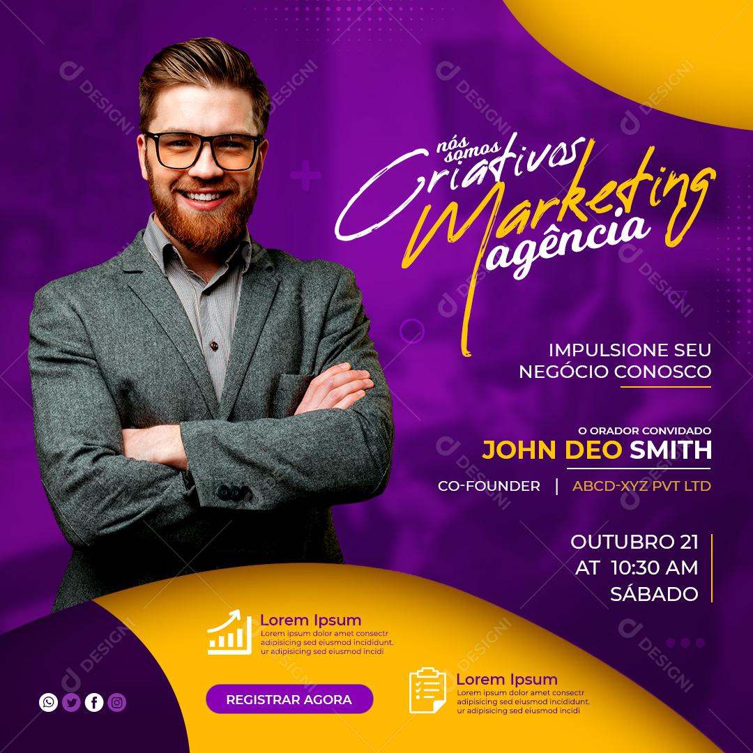 Social Media Nós Somos Criativos Agência Marketing PSD Editável