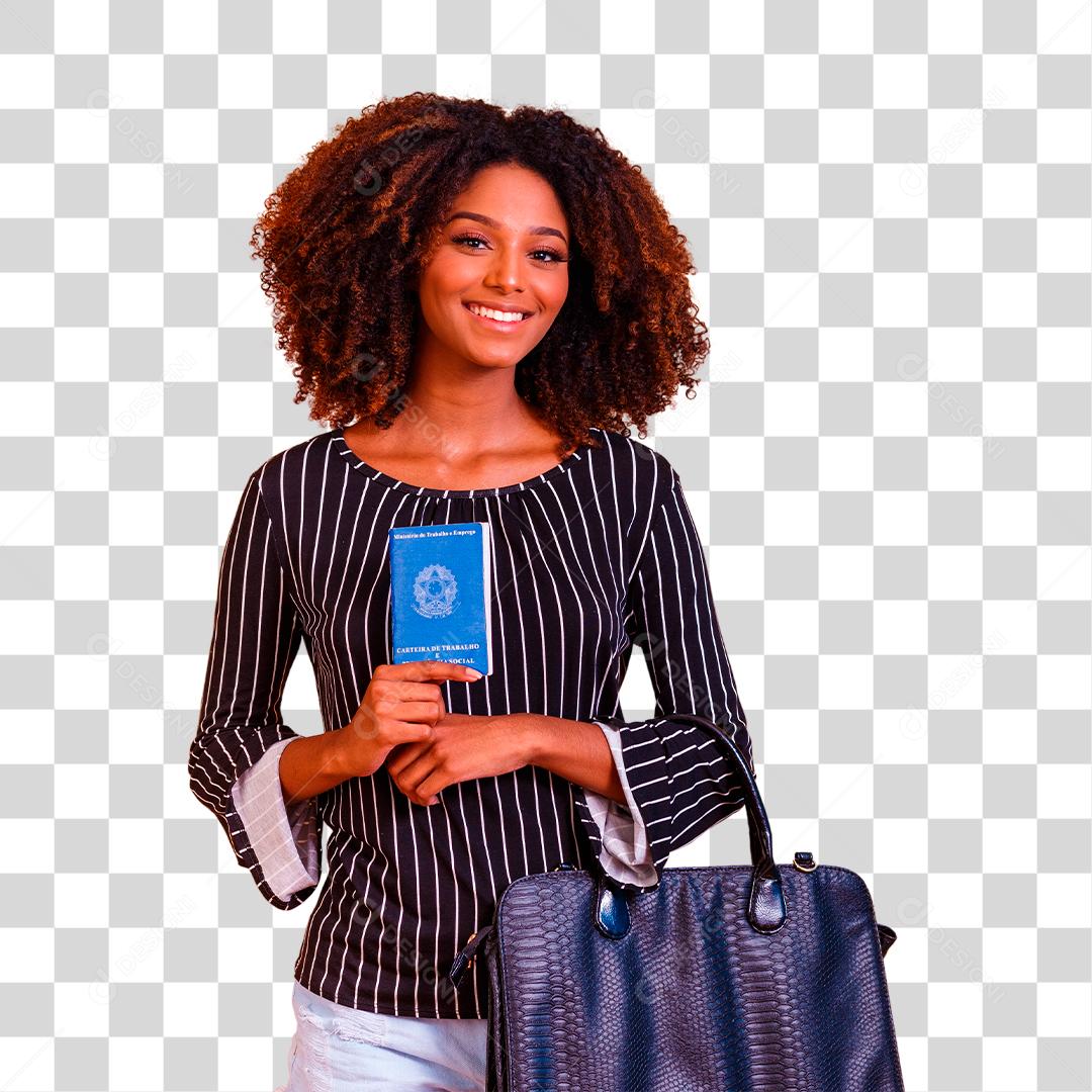 Mulher brasileira com trabalho documental e previdência social, (Carteira de Trabalho e Previdência Social)