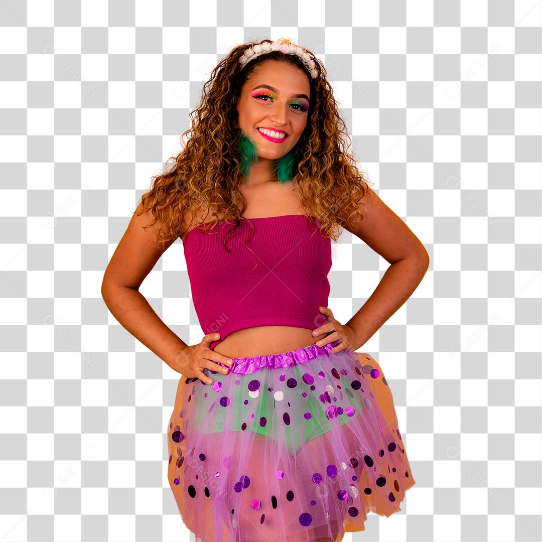 Linda mulher vestida para o carnaval