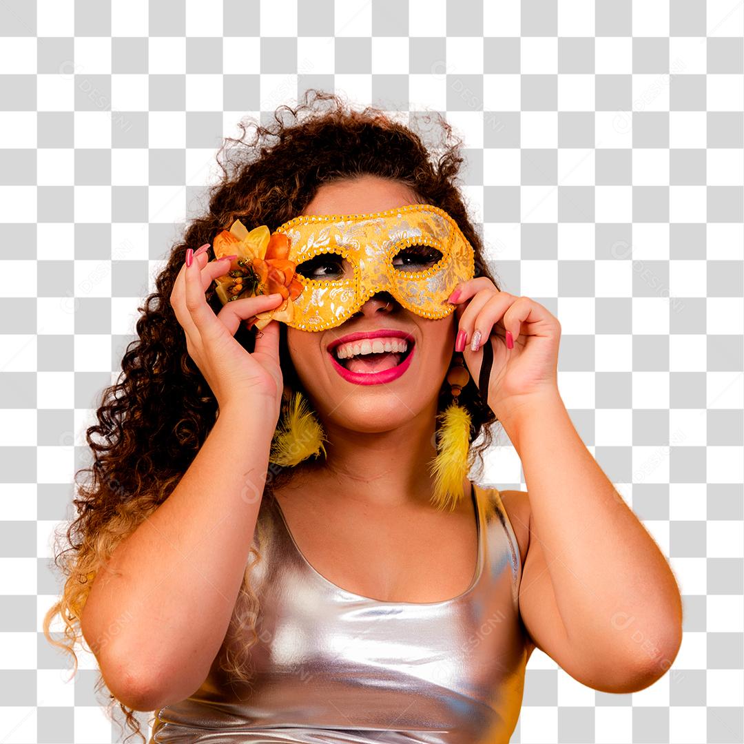 Linda mulher vestida para o carnaval