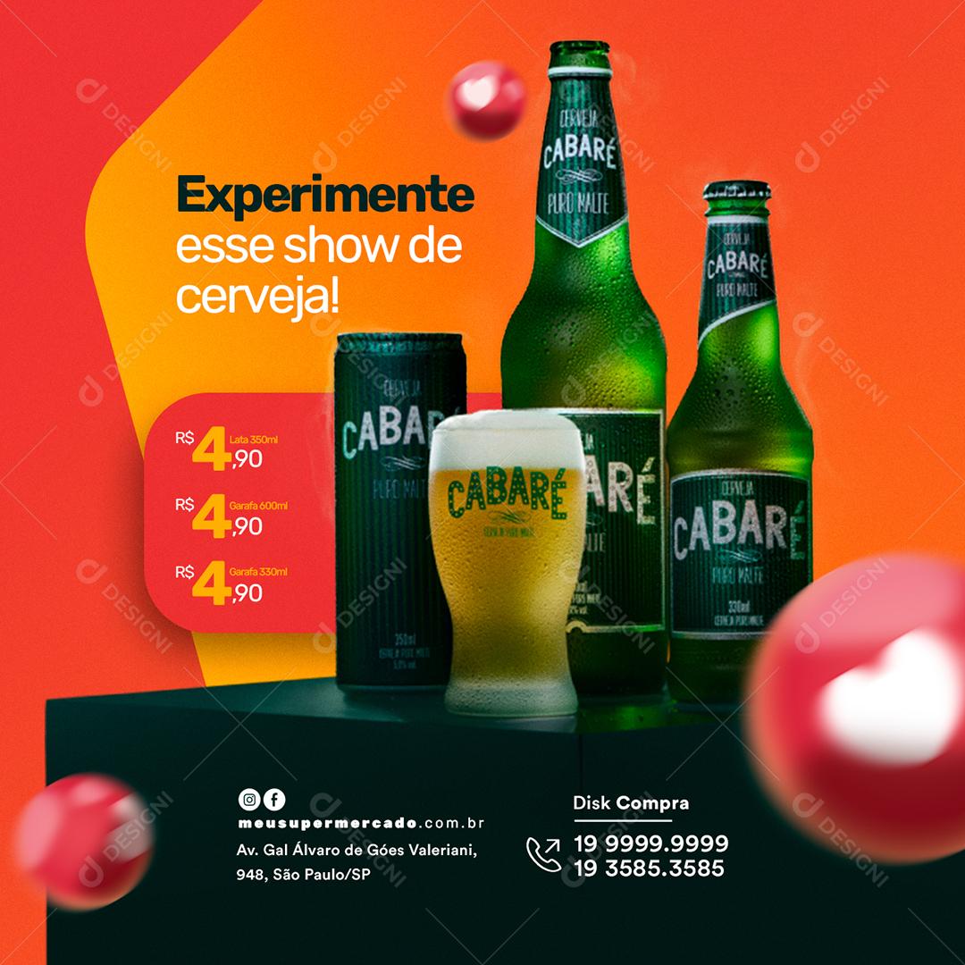 Social Media Experimente esse show de Cerveja Supermercado PSD Editável