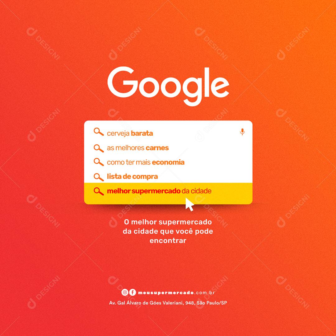 Social Media O Melhor Supermercado da Cidade que Você pode Encontrar PSD Editável