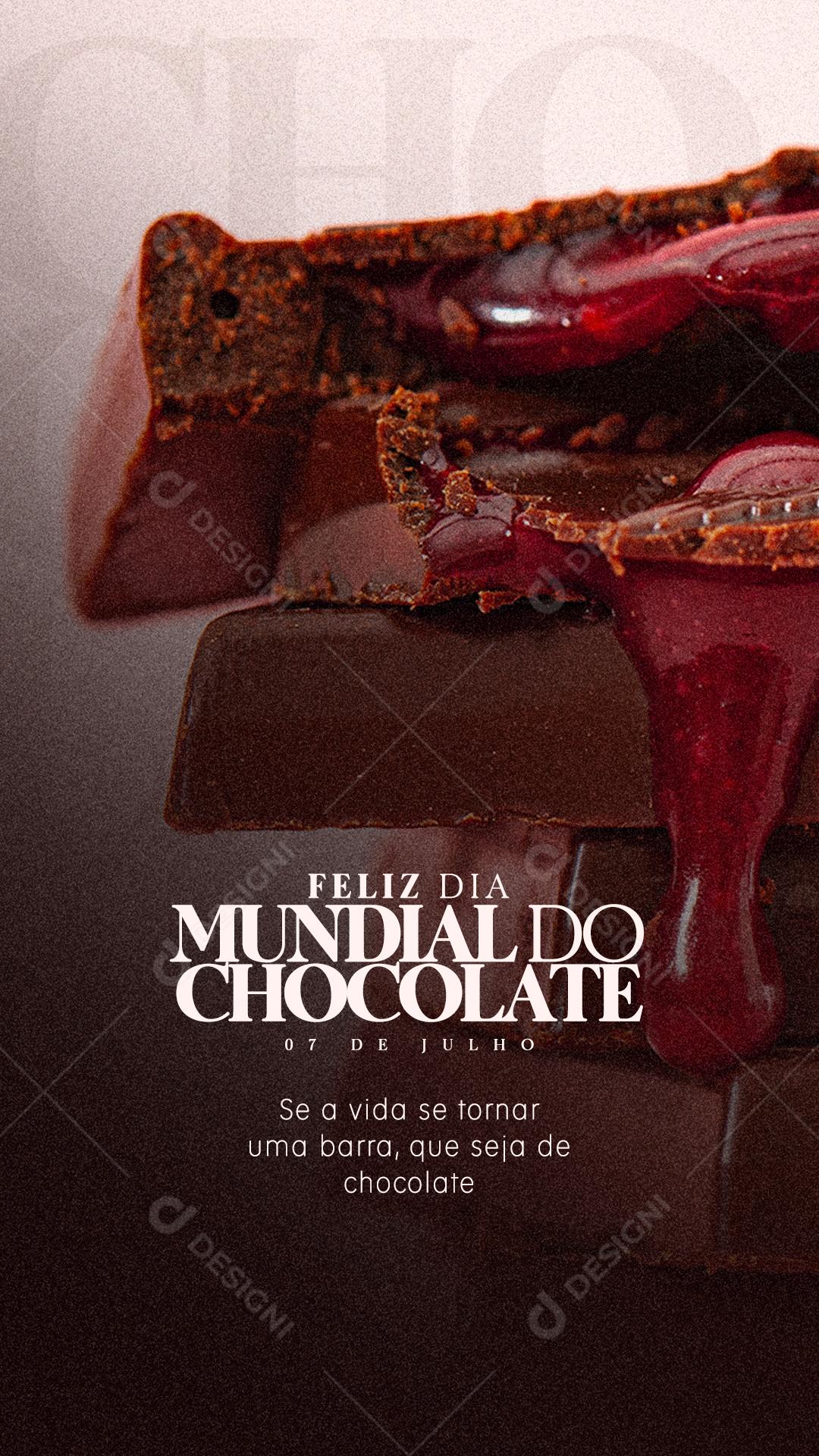 Story Se a Vida se Tornar um Barra Dia do Chocolate Social Media PSD Editável