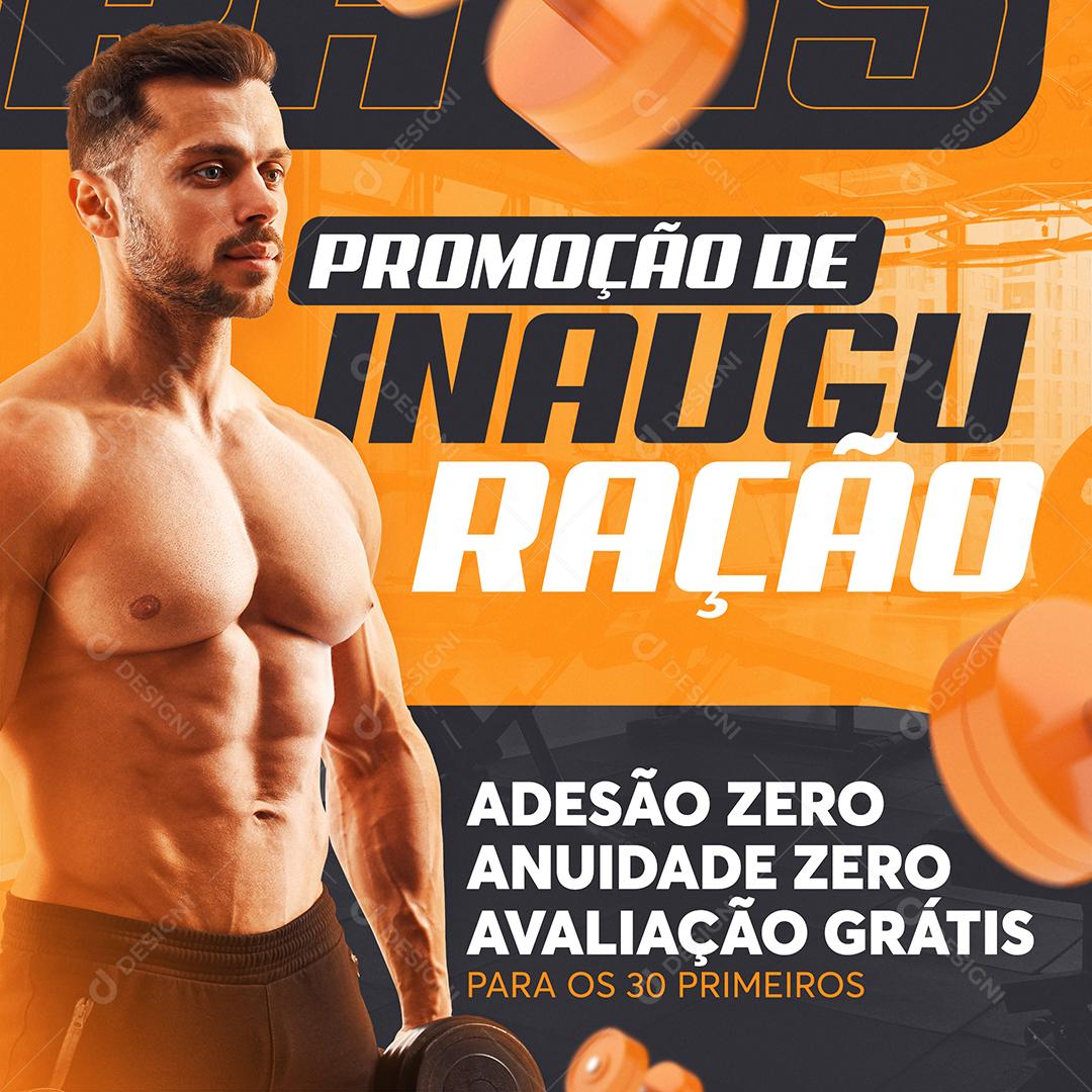 Social Media Promoção de Inauguração Adesão Zero Anuidade Academia PSD Editável