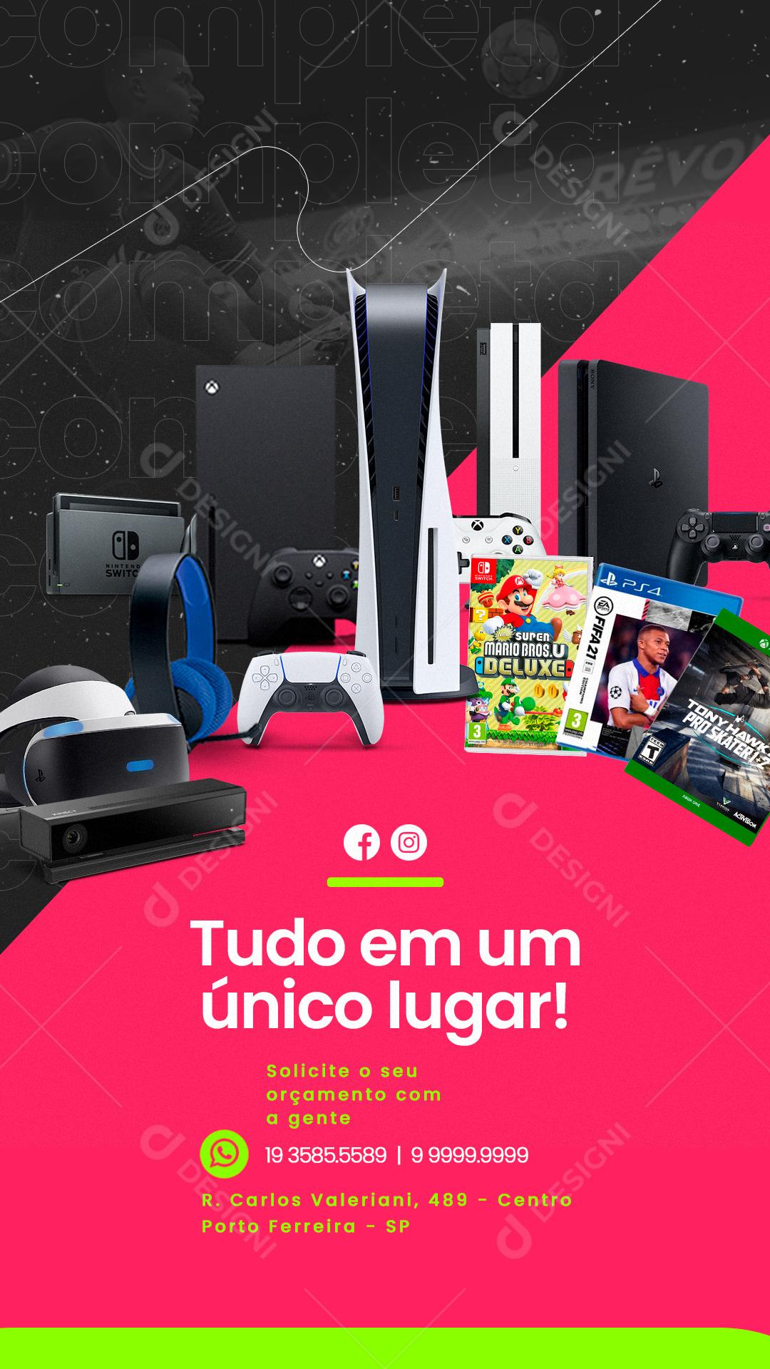 Story Tudo em um Único Lugar Eletrônicos Social Media PSD Editável