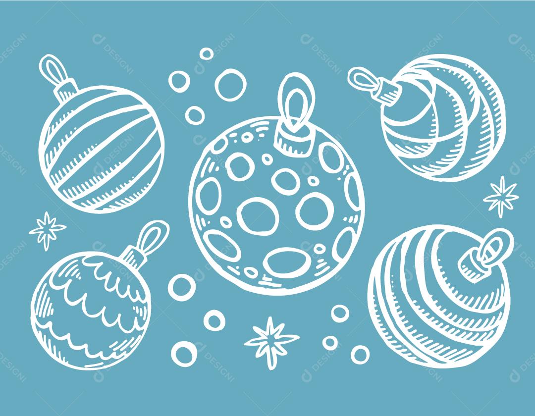 Elementos de decoração de Natal Vetor EPS