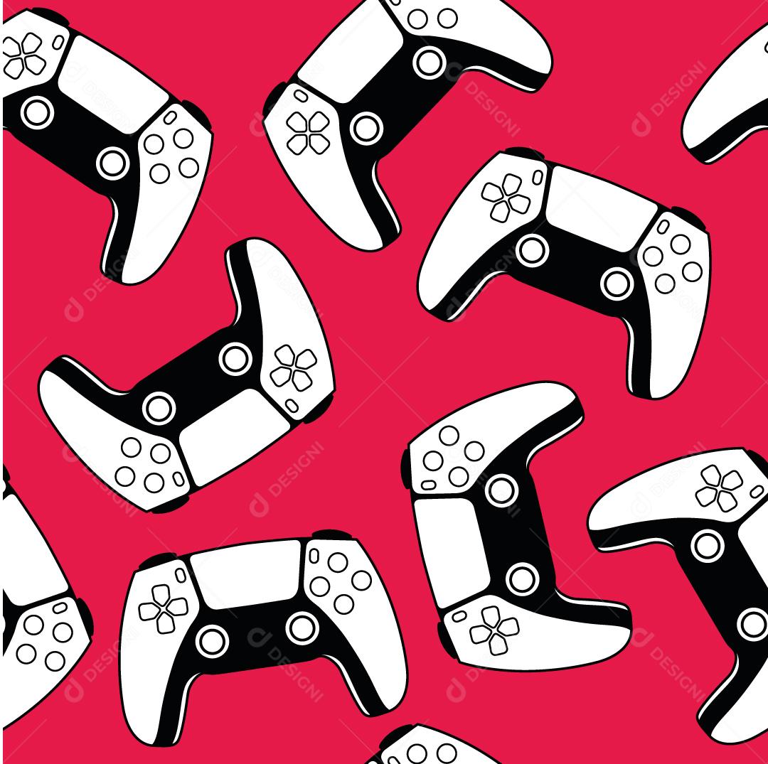 Controle de jogo de próxima geração ou ícone vetorial de gamepad  em vermelho