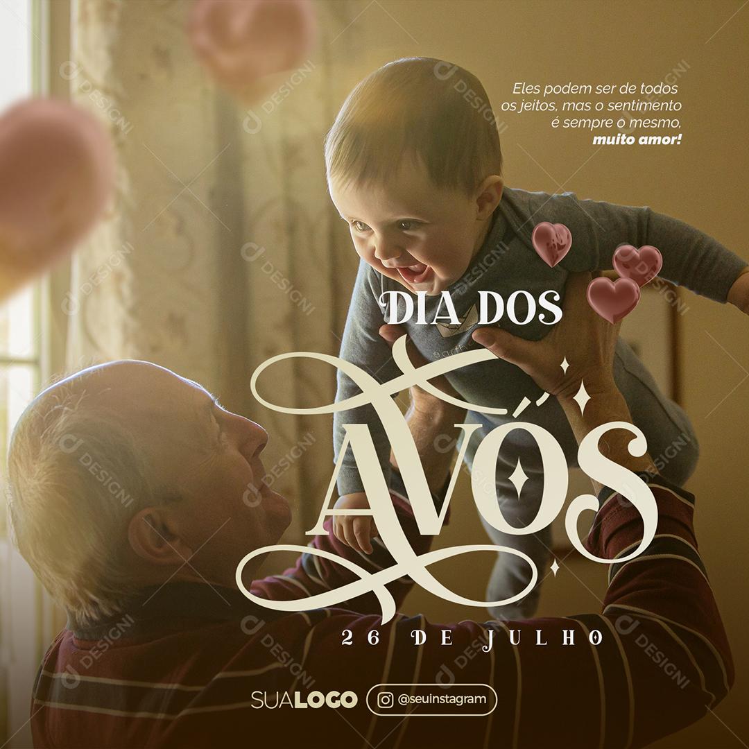 Social Media They can be in all ways Grandparents' Day Editable PSD
