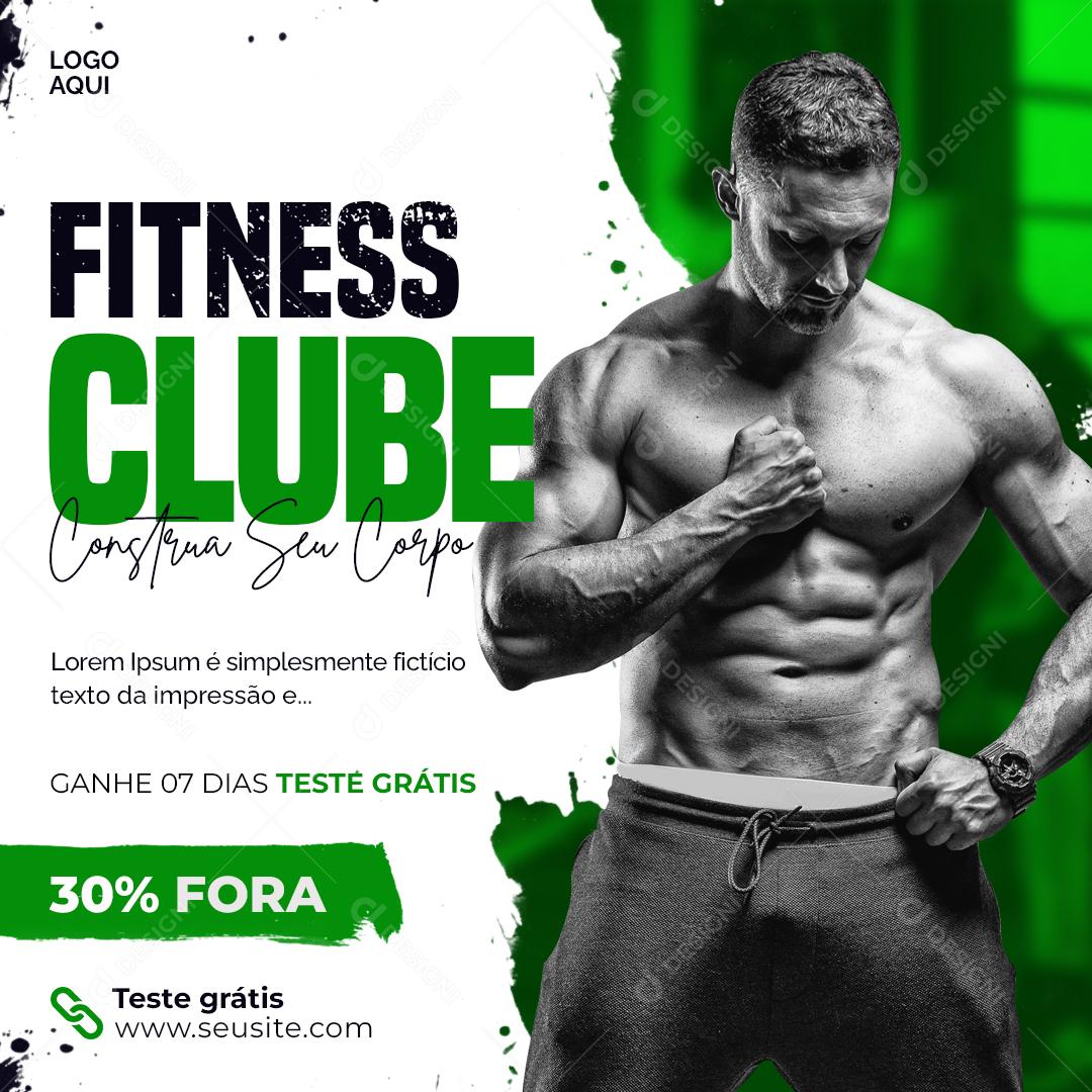Social Media Academia Fitness Club PSD Editável