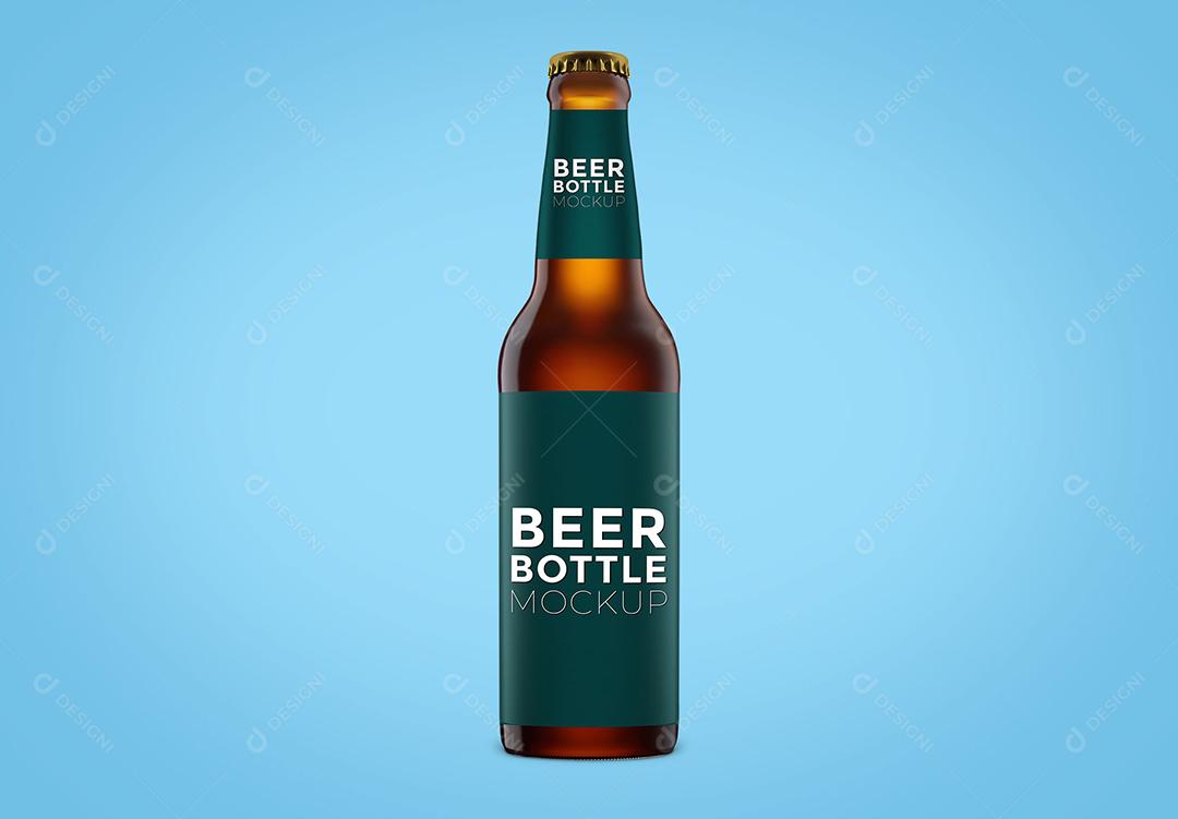 Garrafa de cerveja Mockup PSD