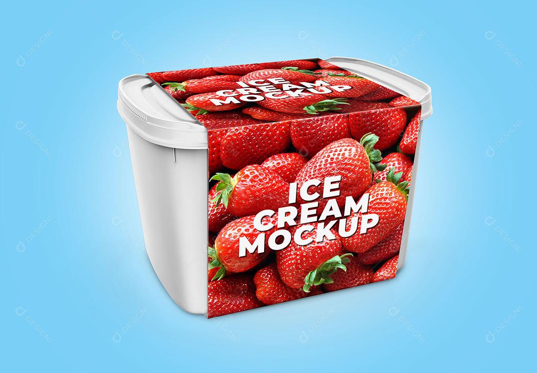 Mockup Pote de sorvete PSD