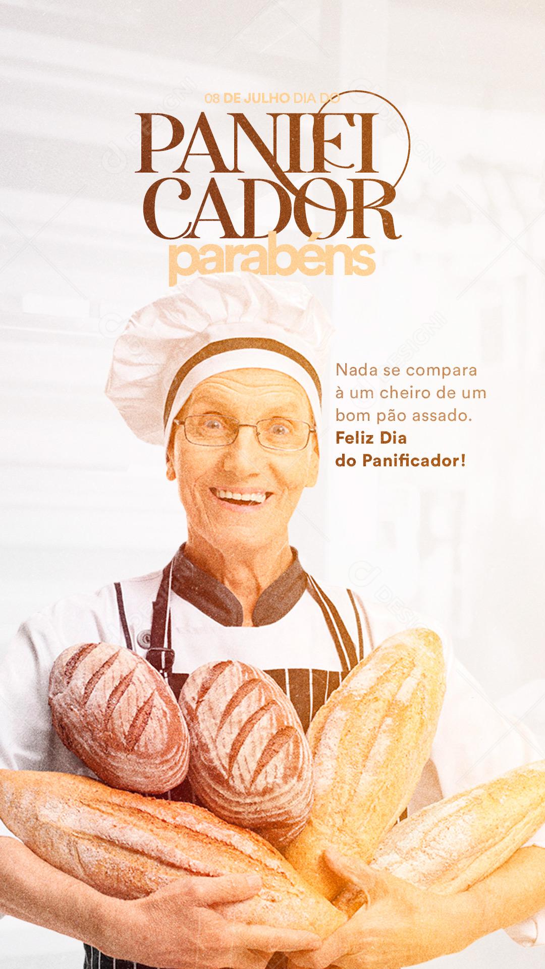 Story Nada se compara à um cheiro de um bom Pão Assado Dia do Panificador Social Media PSD Editável