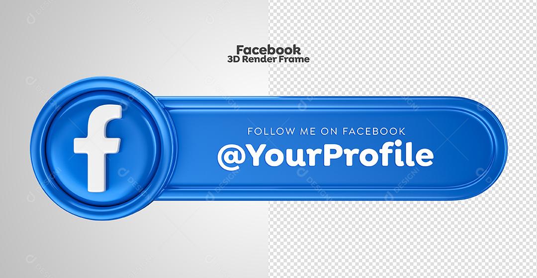 Tag Facebook Elemento 3D Para Composição PSD