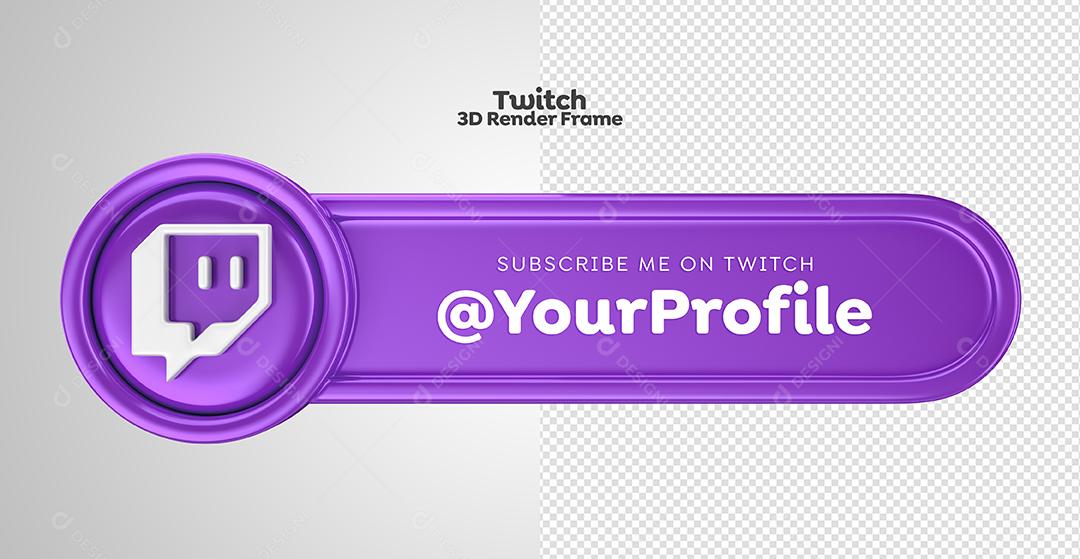 Tag Twitch Elemento 3D Para Composição PSD