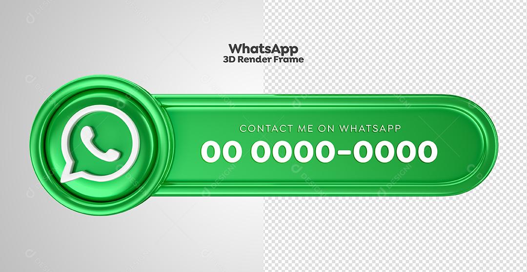 Tag Whatsapp Elemento 3D Para Composição PSD