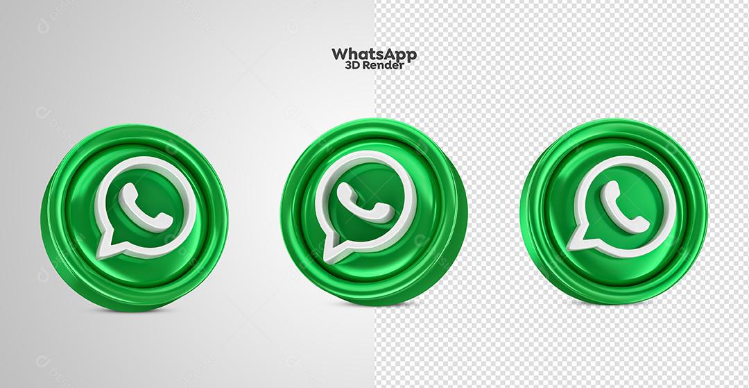 Ícone 3D Whatsapp Para Composição PSD