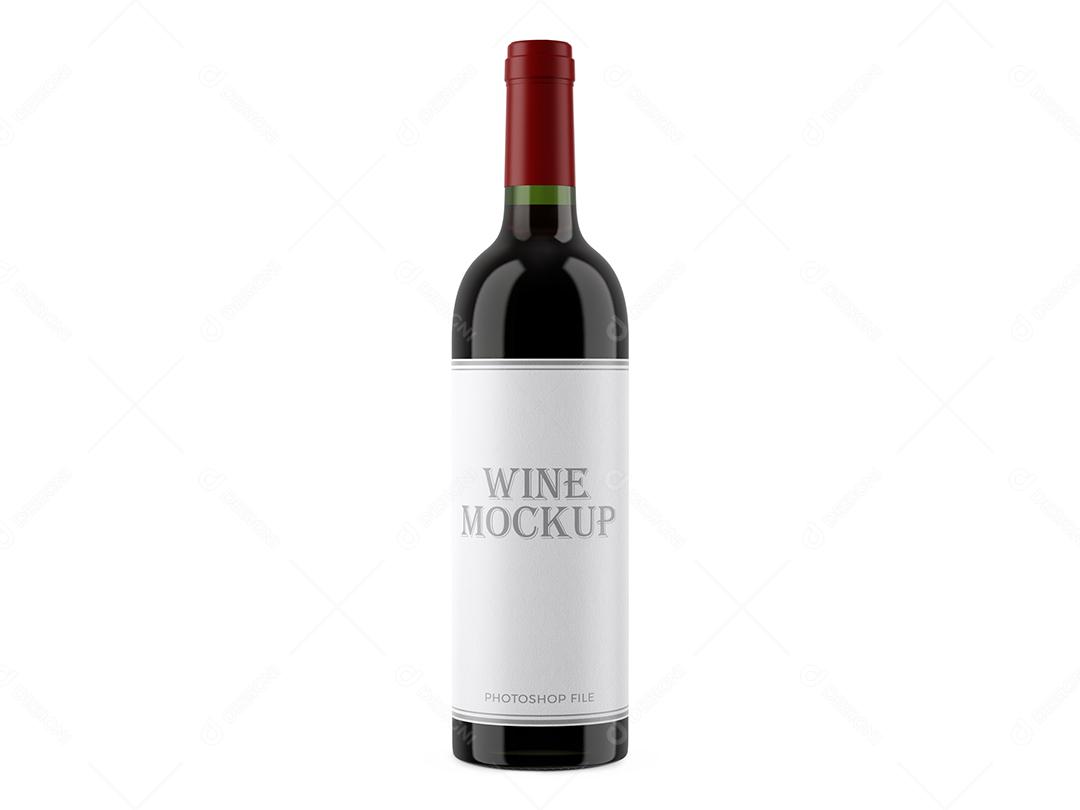 Garrafa de Vinho Mockup PSD