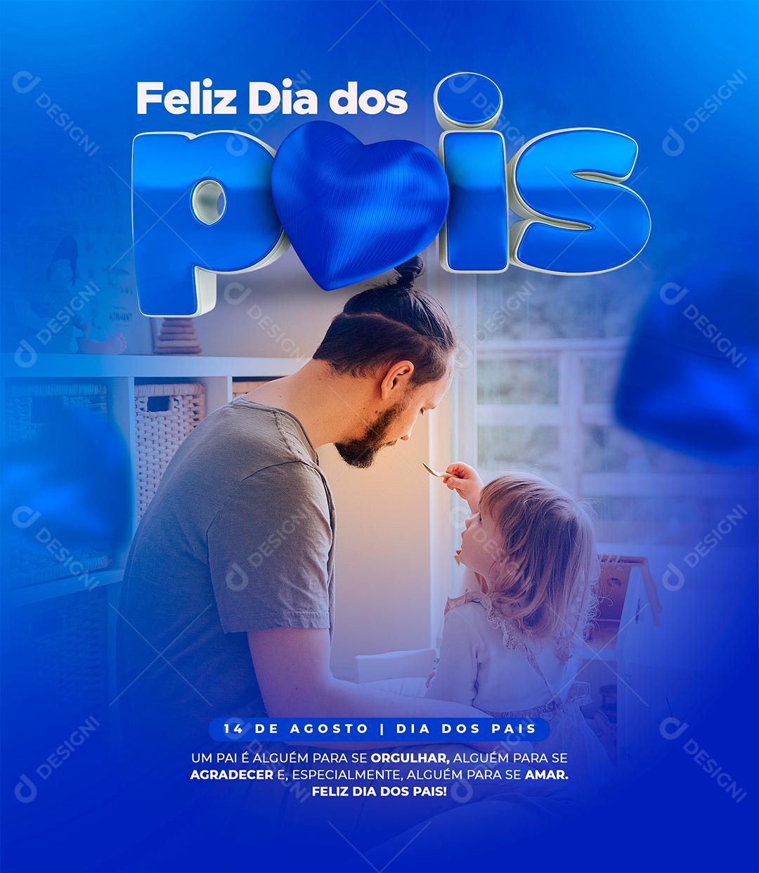 Social Media Feliz Dia dos Pais Para se Amar PSD Editável