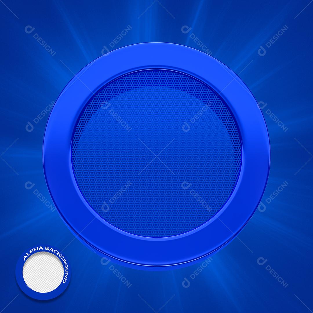 Circulo 3D Azul Elemento Para Composição PSD