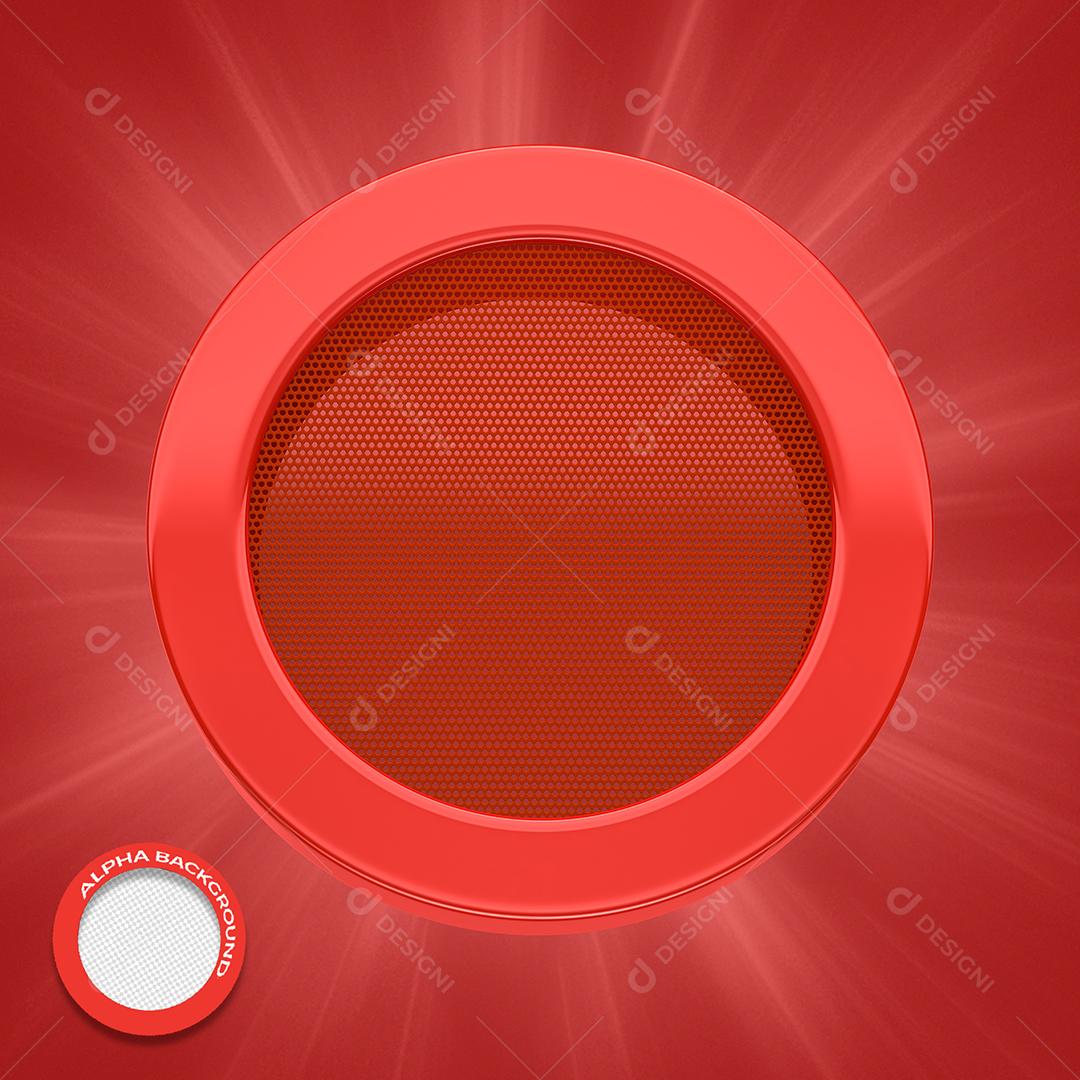 Circulo 3D Azul Vermelho Para Composição PSD