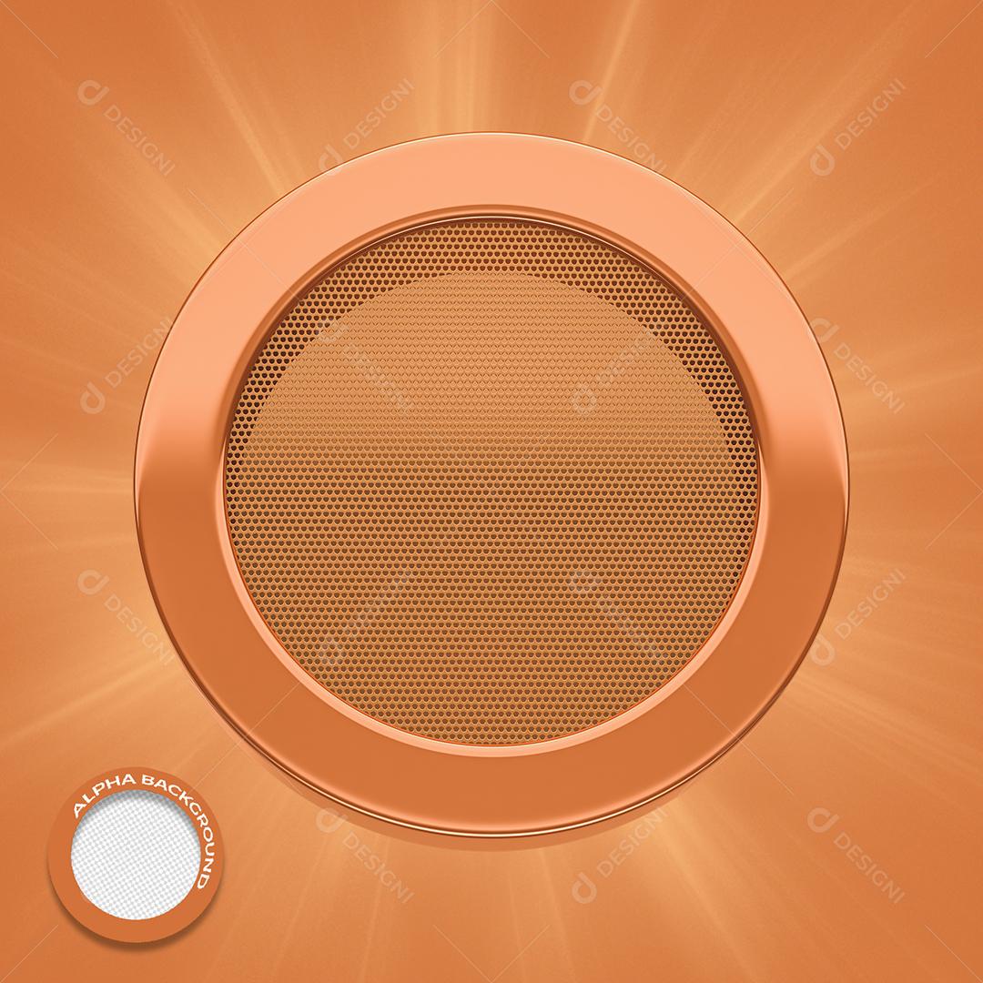 Circulo 3D Azul Laranja Para Composição PSD