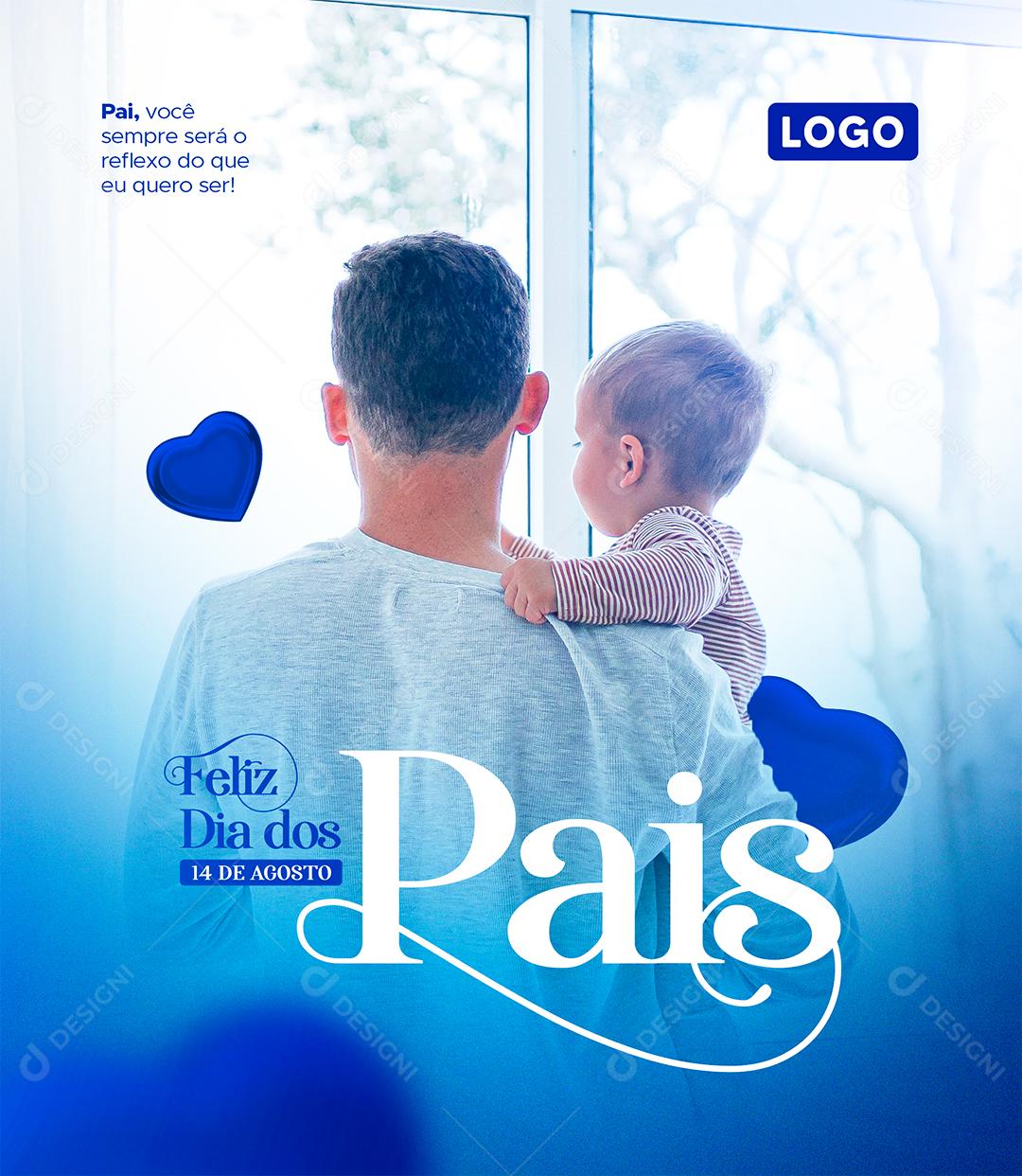 Social Media Pai Você sempre será Reflexo Dia dos Pais PSD Editável