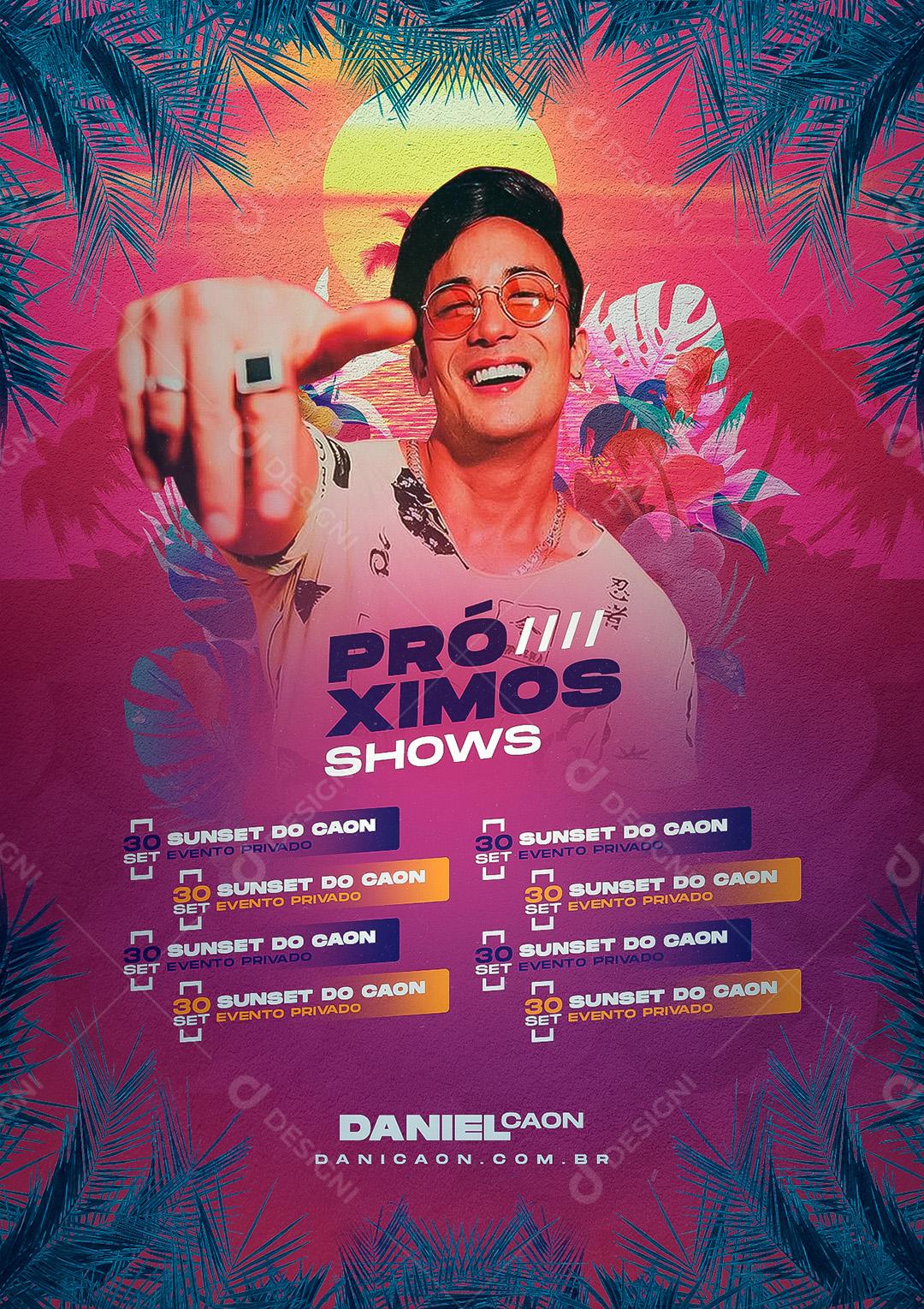 Social Media Próximos Daniel Caon Flyer PSD Editável