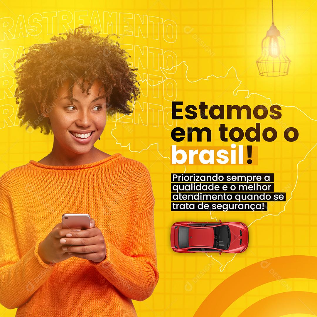 Social Media Seguro Veicular Estamos em Todo o Brasil PSD Editável