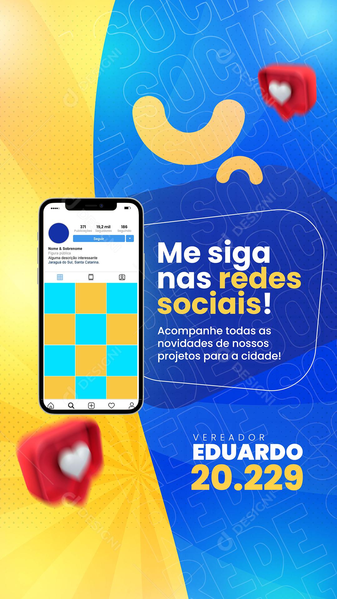 Social Media Post Acompanhe Todos às Novidades PSD Editável