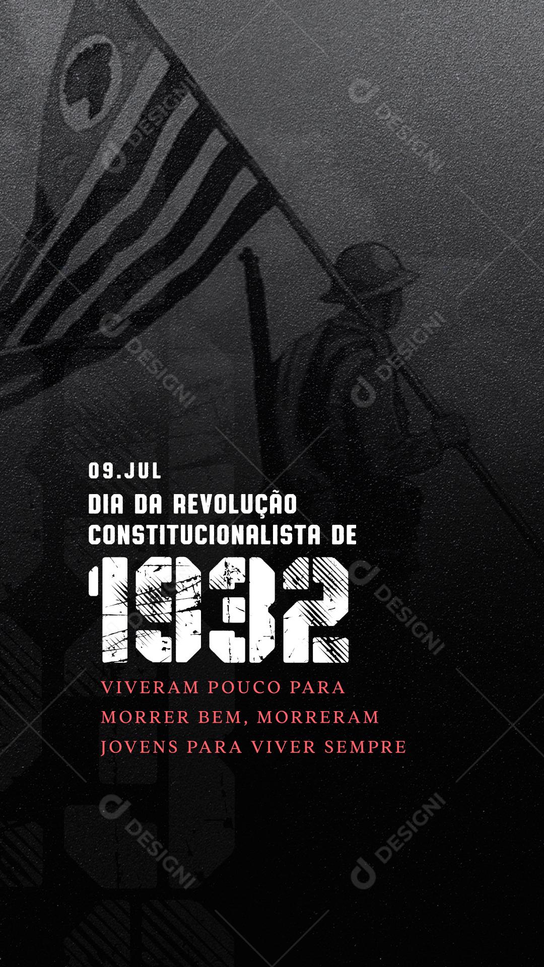 Story Social Media Dia da Revolução Constitucionalista de 1932 9 de Julho PSD Editável