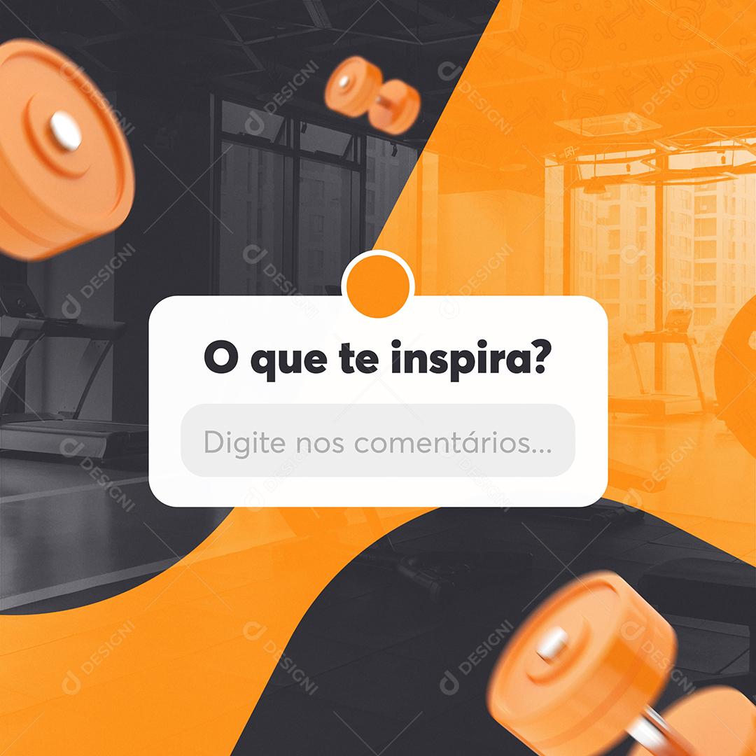 Social Media O que te inspira Academia PSD Editável