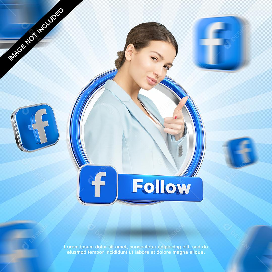 Social Media Template Redes Sociais Facebook PSD Editável