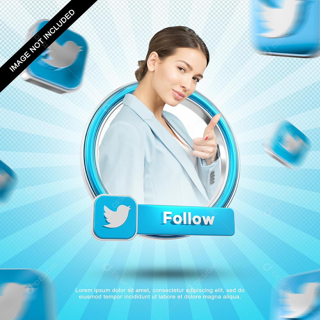Social Media Template Redes Sociais Twitter PSD Editável